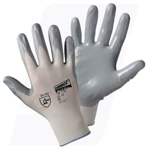 Handschoenen wit/grijs mt.9  1155